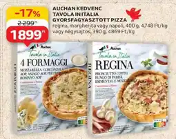 Auchan AUCHAN KEDVENC TAVOLA IN ITALIA GYORSFAGYASZTOTT PIZZA ajánlat