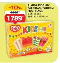 Auchan ALGIDA KIDS MIX PÁLCKÁS JÉGKRÉM MULTIPACK ajánlat