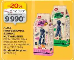Auchan ALICE PROFESSIONAL SZÁRAZ KUTYAELEDEL ajánlat