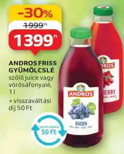 Auchan ANDROS FRISS GYÜMÖLCSLÉ ajánlat