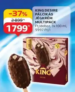 Auchan KING DESIRE PÁLCIKÁS JÉGKRÉM MULTIPACK ajánlat