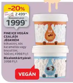 Auchan FINE ICE VEGÁN CSALÁDI JÉGKRÉM ajánlat