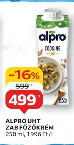 Auchan ALPRO UHT ZAB FŐZŐKRÉM ajánlat