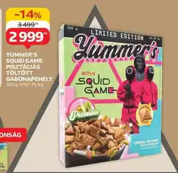 Auchan Yummer's Squid Game Pisztáciás Töltött Gabonapehely ajánlat