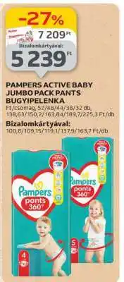 Auchan Pampers Active Baby Jumbo Pack Pants Bugyipelenka ajánlat