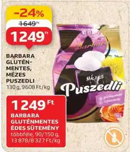 Auchan BARBARA GLUTÉNMENTES, MÉZES PUSZEDLI ajánlat