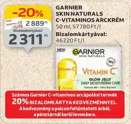 Auchan GARNIER SKIN NATURALS C-VITAMINOS ARCKRÉM ajánlat
