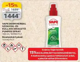 Auchan VAPE DERM HERBAL SZÚNYOG- ÉS KULLANCSRIASZTÓ PUMPÁS SPRAY ajánlat
