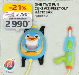 Auchan ONE TWO FUN Cuki vízipisztoly hátizsák ajánlat