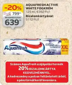 Auchan AQUAFRESH ACTIVE WHITE FOGKRÉM ajánlat