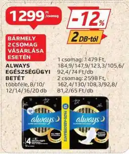 Auchan ALWAYS EGÉSZSÉGÜGYI BETÉT ajánlat