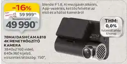 Auchan 70mai Dashcam A810 4K Menetrögzítő Kamera ajánlat
