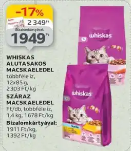 Auchan Whiskas alutasakos macskaeledel ajánlat