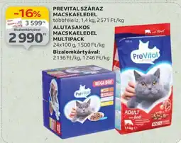 Auchan PREVITAL Száraz macskaeledel ajánlat