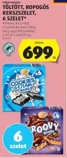 ALDI Finest Bakery töltött, ropogós kekszszelet, ajánlat