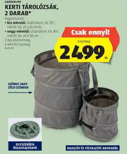 ALDI Gardenline Kerti tárolózsák ajánlat