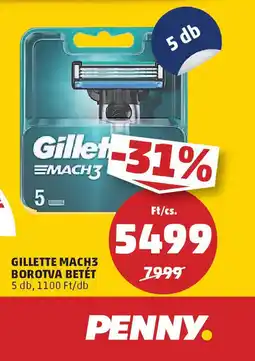 PENNY Gillette mach3 borotva betét ajánlat