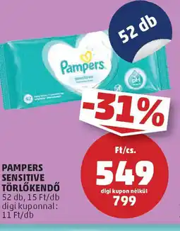 PENNY Pampers Sensitive törlőkendő ajánlat