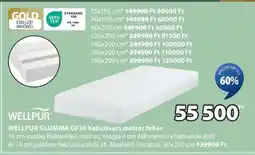 JYSK WELLPUR GLOMMA GF30 habszivacs matrac fehér ajánlat