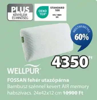 JYSK WELLPUR FOSSAN fehér utazópárna ajánlat