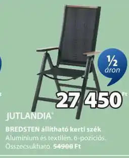 JYSK JUTLANDIA BREDSTEN állítható kerti szék ajánlat
