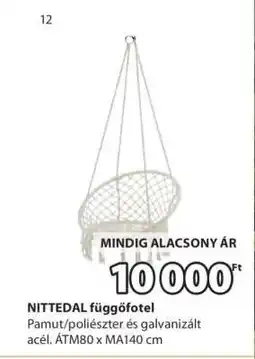 JYSK NITTEDAL függőfotel ajánlat