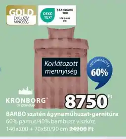 JYSK BARBO szatén ágyneműhuzat-garnitúra ajánlat
