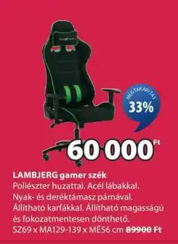 JYSK LAMBJERG gamer szék ajánlat