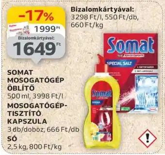 Auchan SOMAT MOSOGATÓGÉP ÖBLÍTŐ ajánlat