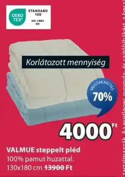 JYSK VALMUE steppelt pléd ajánlat
