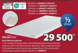 JYSK DREAMZONE KVISTEN fekvőbetét ajánlat