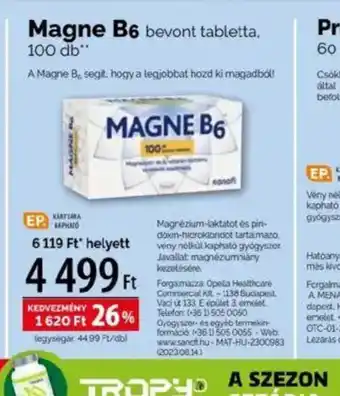 Pingvin Patika Magne B6 bevont tabletta ajánlat