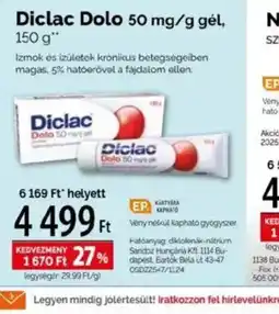 Pingvin Patika Diclac Dolo 50 mg/g gél ajánlat