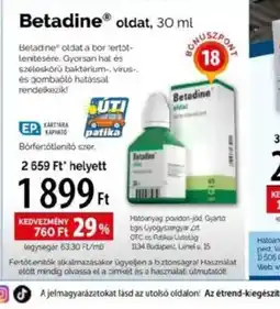 Pingvin Patika Betadine oldat ajánlat