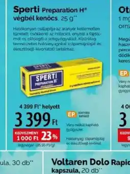 Pingvin Patika Sperti Preparation H végbél kenőcs ajánlat