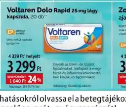 Pingvin Patika Voltaren Dolo Rapid 25 mg lágy kapszula ajánlat