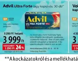 Pingvin Patika Advil Ultra Forte lágy kapszula ajánlat
