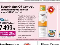 Pingvin Patika Eucerin Sun Oil Control ajánlat