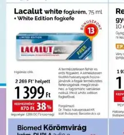 Pingvin Patika Lacalut white fogkrém ajánlat