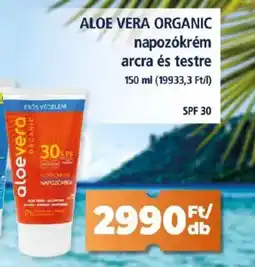 Goods Market ALOE VERA ORGANIC napozókrém arcra és testre ajánlat