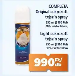 COMPLETA Original cukrozott tejszín spray