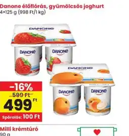 Spar Danone élőflrás, gyümölcsös joghurt ajánlat