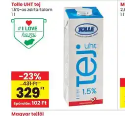 Spar Tolle UHT tej ajánlat