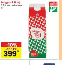 Spar Magyar ESL tej ajánlat