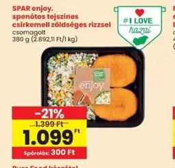 Spar Spar Enjoy spentos tejszínes csirkemell zöldséges rizzsel ajánlat