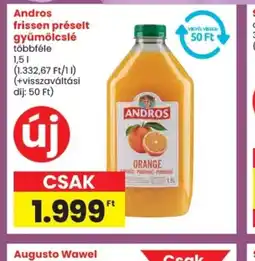 Spar Andros frissen préselt gyümölcslé ajánlat