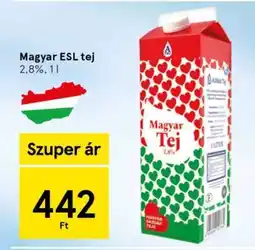 Tesco Magyar ESL tej ajánlat