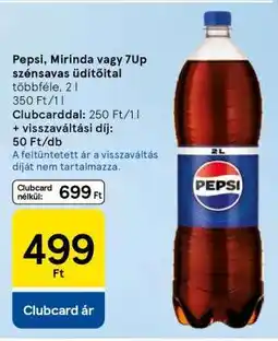 Tesco Pepsi, Mirinda vagy 7up szénsavas üdítőital ajánlat