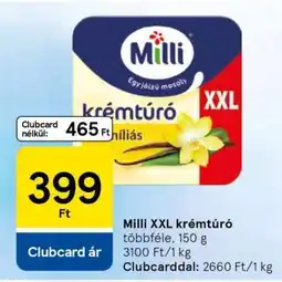 Tesco Milli XXL Krémtúró ajánlat