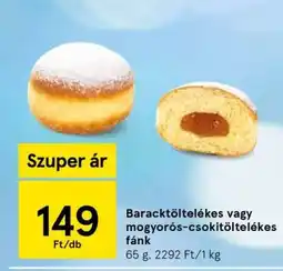 Tesco Baracktöltelékes vagy mogyorós-csokitöltelékes fánk ajánlat